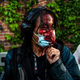 A journalist is seen bleeding after police started firing tear gas and rubber bullets near the 5th police precinct following a demonstration to call for justice for George Floyd, a black man who died while in custody of the Minneapolis police, on May 30, 2020 in Minneapolis, Minnesota.